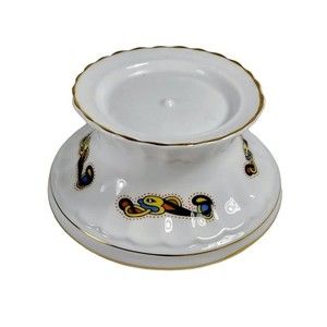 Vintage Royal Tara Bone China Book of Kells Irish Pillar Candle Holder